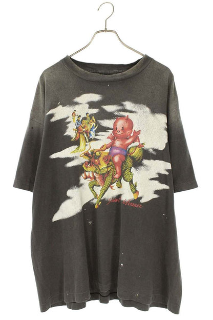 Saint Michael Dameged Vintage T-Shirt Black Size XL
