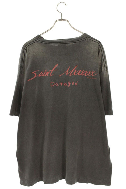 Saint Michael Dameged Vintage T-Shirt Black Size XL