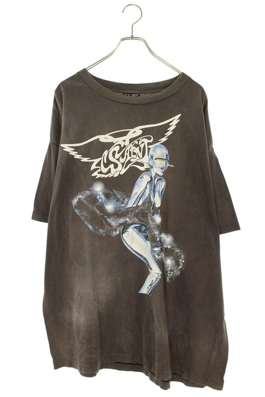 Saint Michael SORAYAMA Print Vintage T-Shirt Black Size XXXL