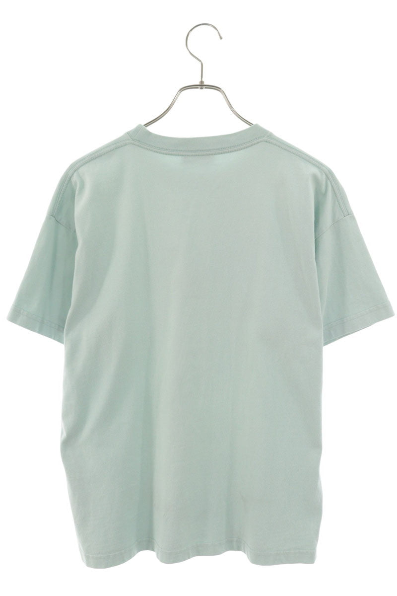 Balenciaga Logo Embroidered Crewneck T-Shirt Green Size M