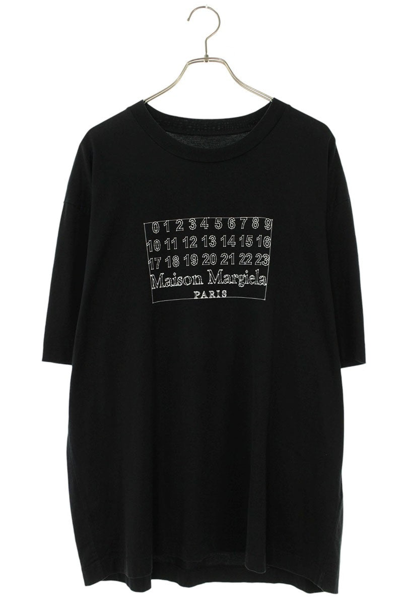Maison Margiela Calendar Logo Print T-Shirt Black Size 46