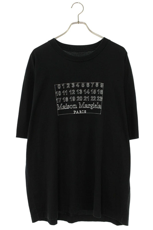 Maison Margiela Calendar Logo Print T-Shirt Black Size 46
