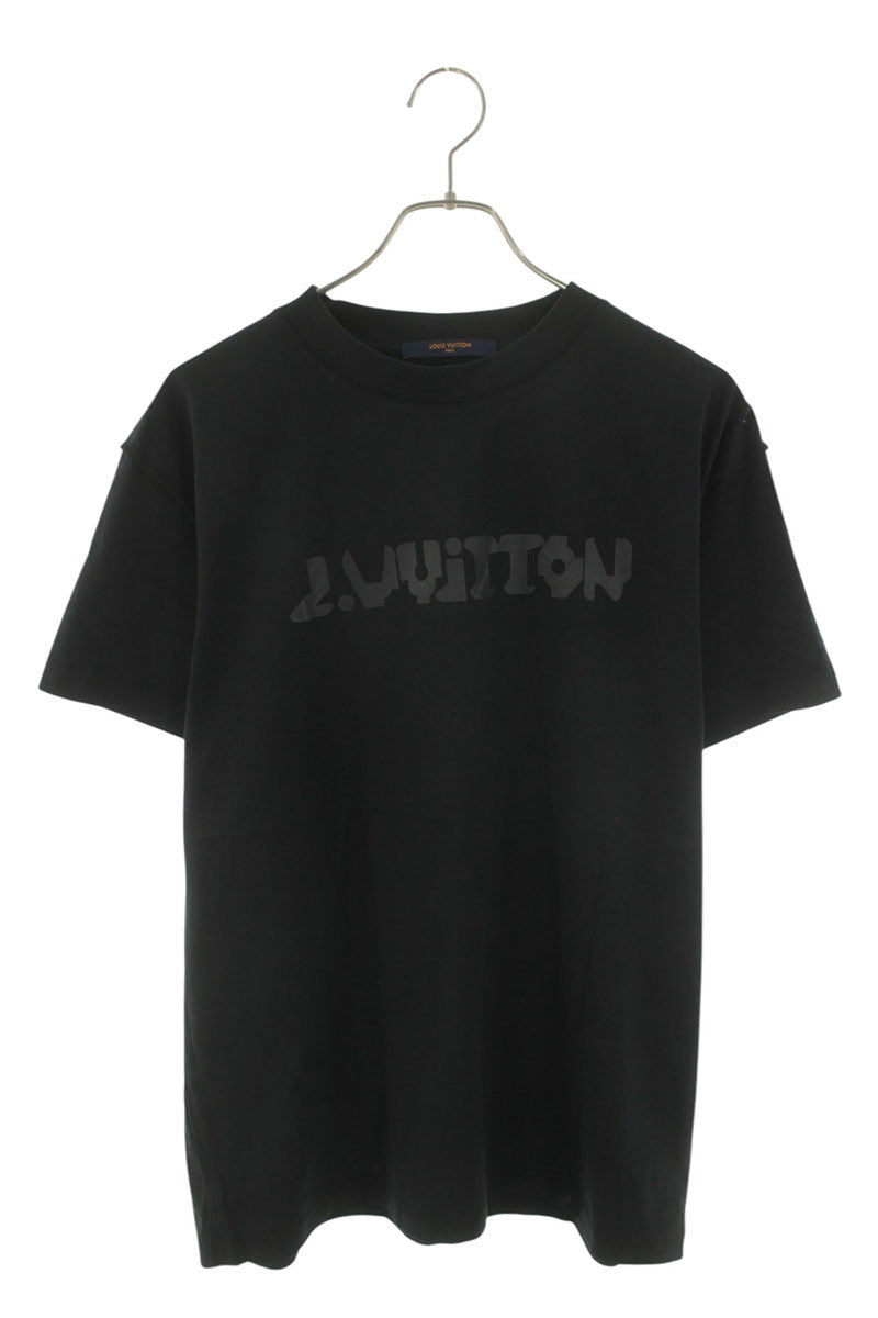 Louis Vuitton Logo Print T-Shirt Black Size L