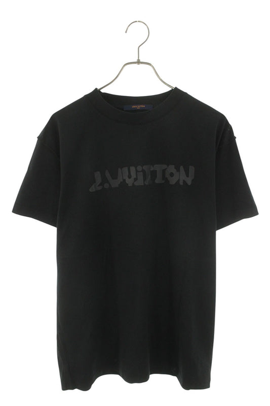 Louis Vuitton Logo Print T-Shirt Black Size L
