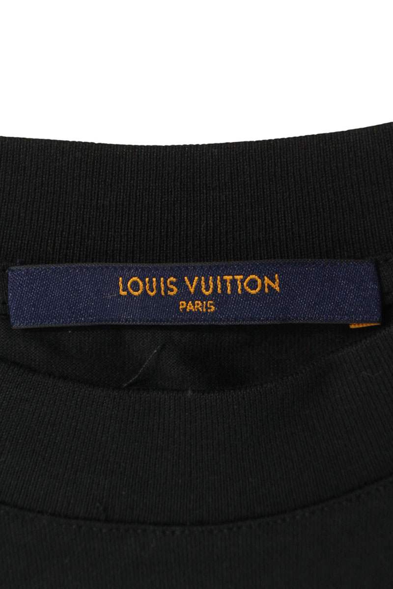 Louis Vuitton Logo Print T-Shirt Black Size L