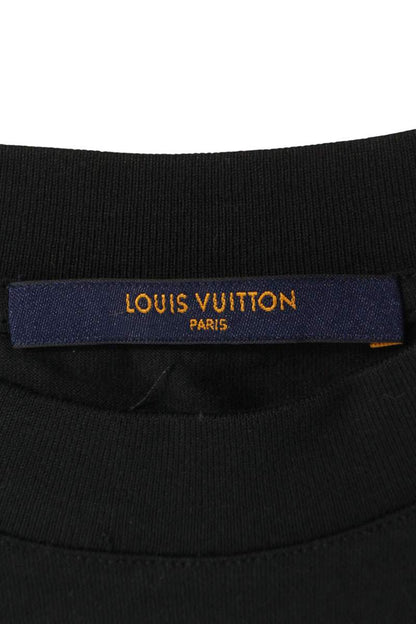 Louis Vuitton Logo Print T-Shirt Black Size L