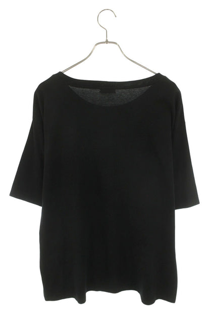 CELINE Black Gothic Logo Print Cotton T-Shirt Size XXL