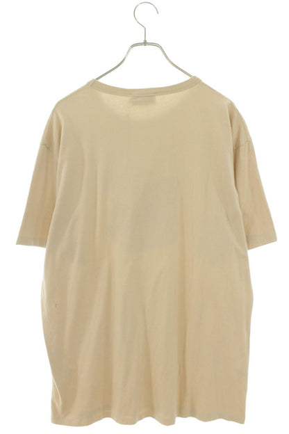 MAISON KITSUNE Fox Embroidered T-Shirt Beige Size XL