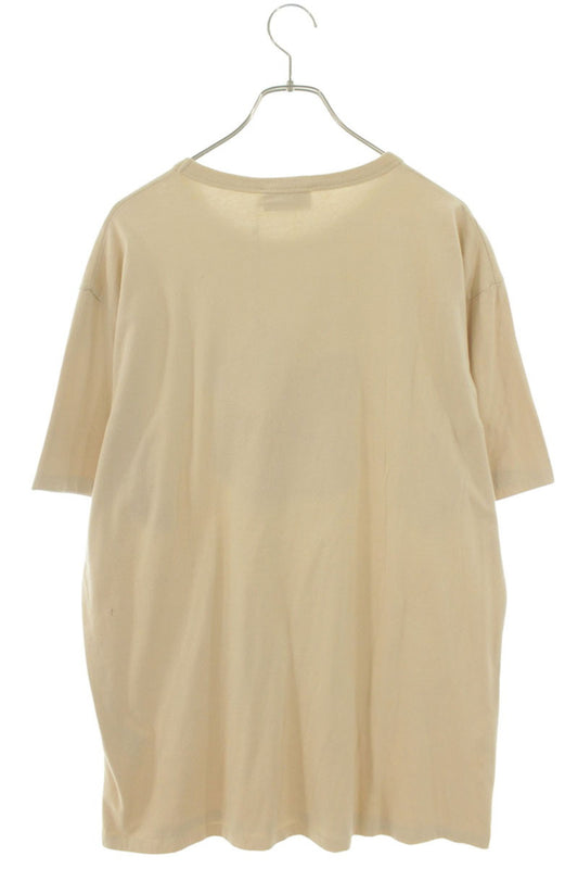 MAISON KITSUNE Fox Embroidered T-Shirt Beige Size XL