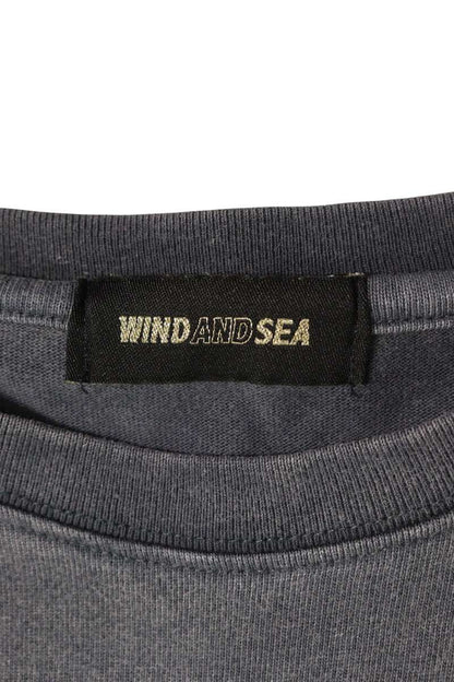 WIND AND SEA Logo Print Cotton T-Shirt Black Size L
