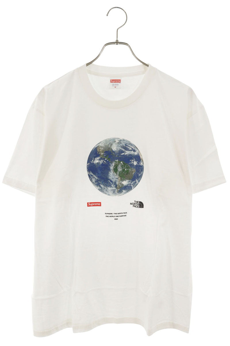 Supreme x The North Face 20SS One World Tee Print T-Shirt White Size M