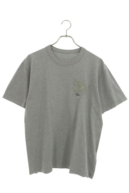 Sacai x fragment design Distressed Patch Tee Gray Size M