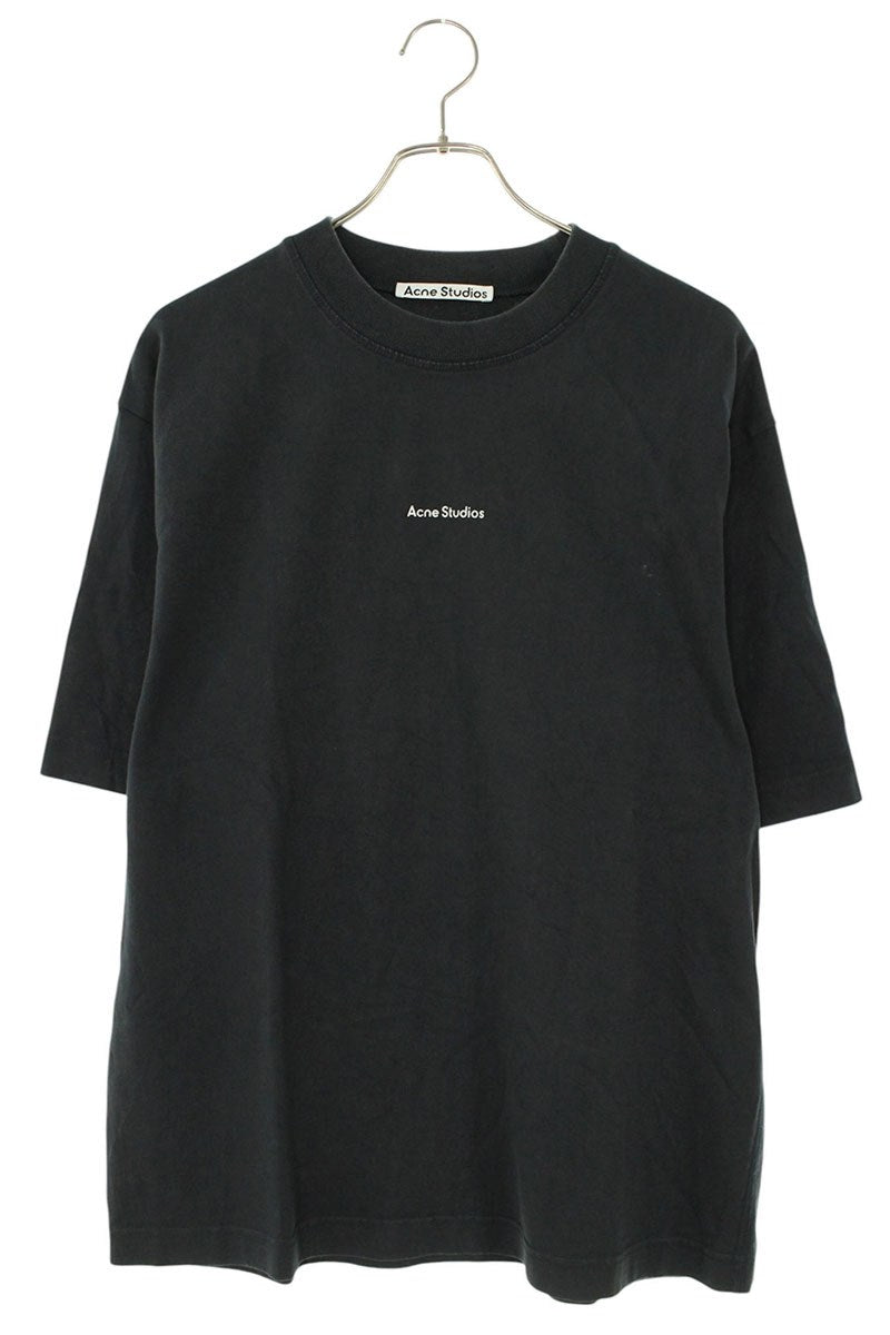 ACNE STUDIOS Logo Stamp Print T-Shirt Black Size S