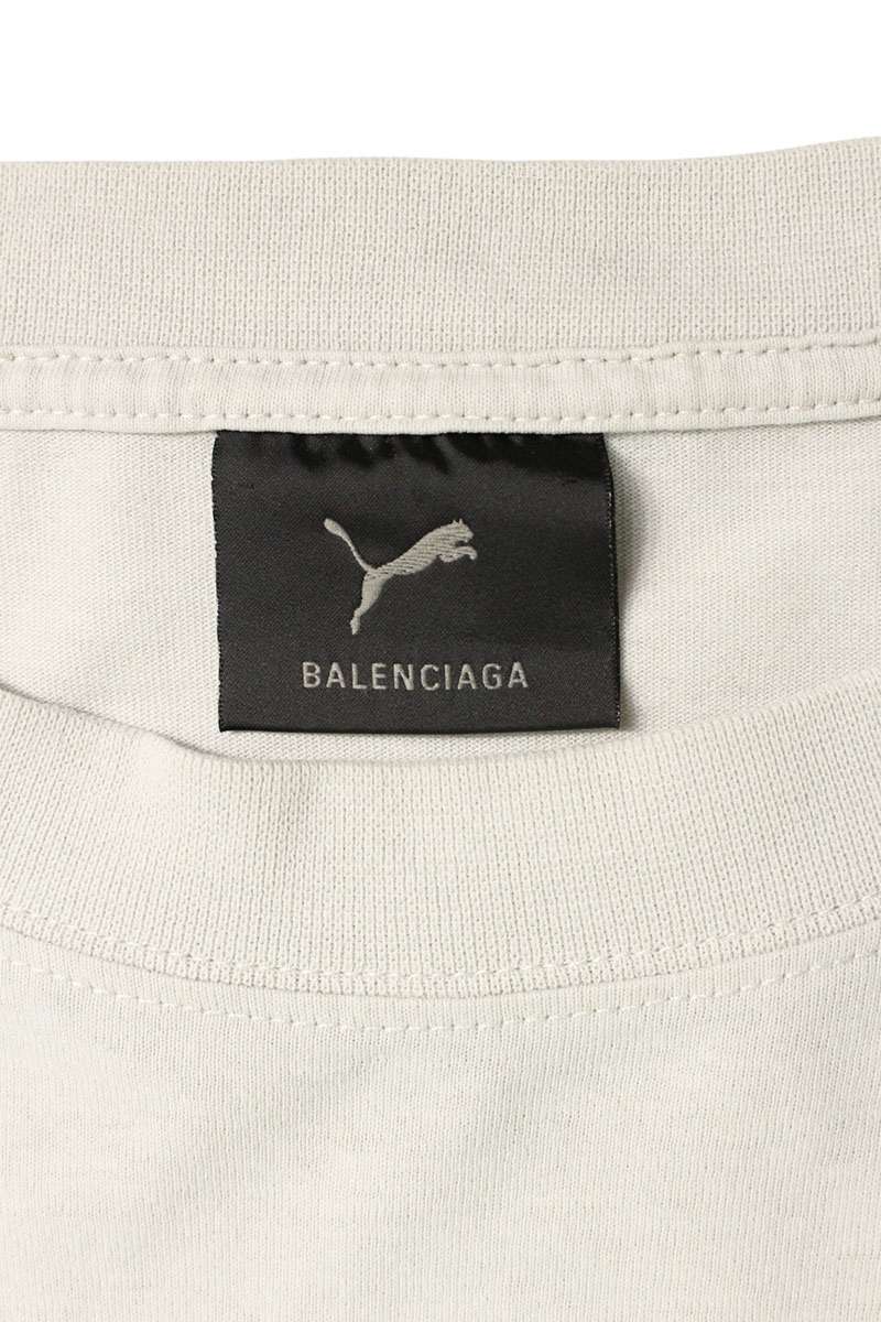 Balenciaga x Puma Logo T-Shirt Gray Size S