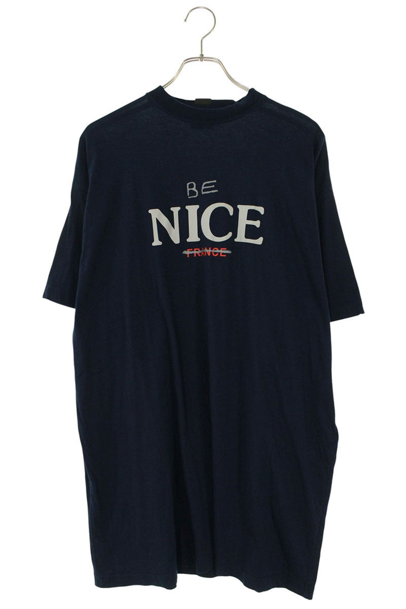 Balenciaga BENICE Print T-Shirt Blue Size 1