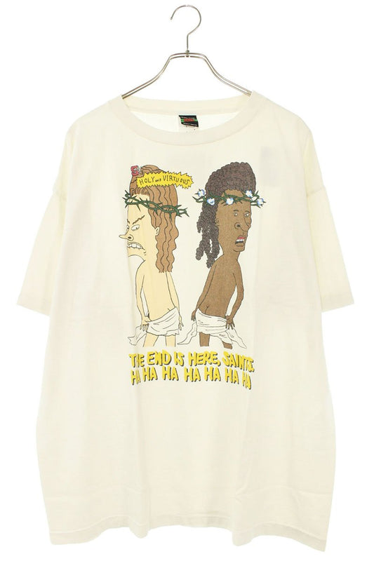 Saint Michael x DENIM TEARS 23AW HLYandVIRTS Print T-Shirt White Size XXL