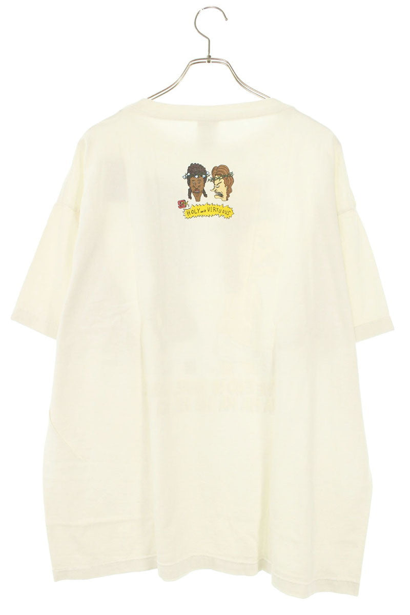 Saint Michael x DENIM TEARS 23AW HLYandVIRTS Print T-Shirt White Size XXL