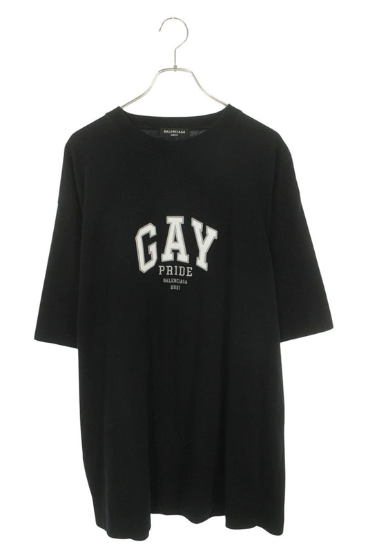 Balenciaga GAY PRIDE Embroidered T-Shirt Black Size S