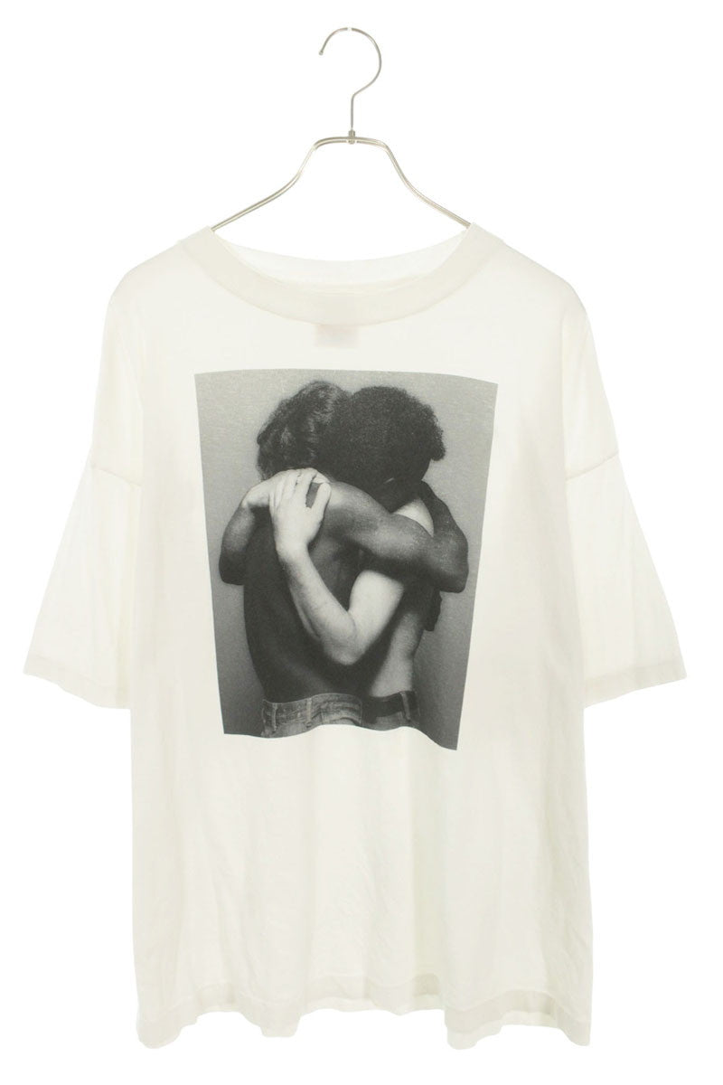 SAINT MICHAEL Photo Print T-Shirt White Cotton Size XXL