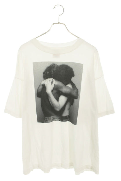 SAINT MICHAEL Photo Print T-Shirt White Cotton Size XXL