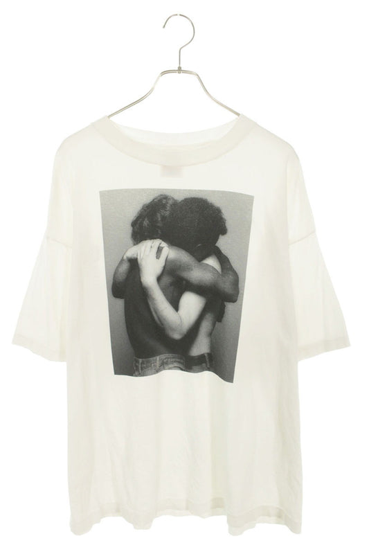 SAINT MICHAEL Photo Print T-Shirt White Cotton Size XXL