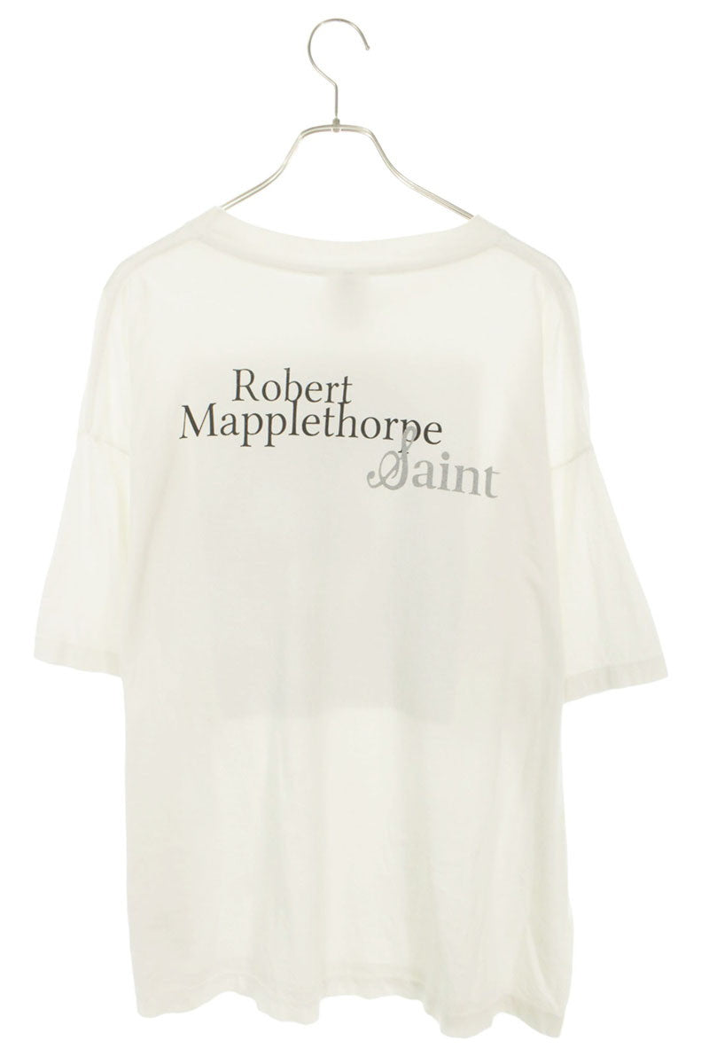 SAINT MICHAEL Photo Print T-Shirt White Cotton Size XXL