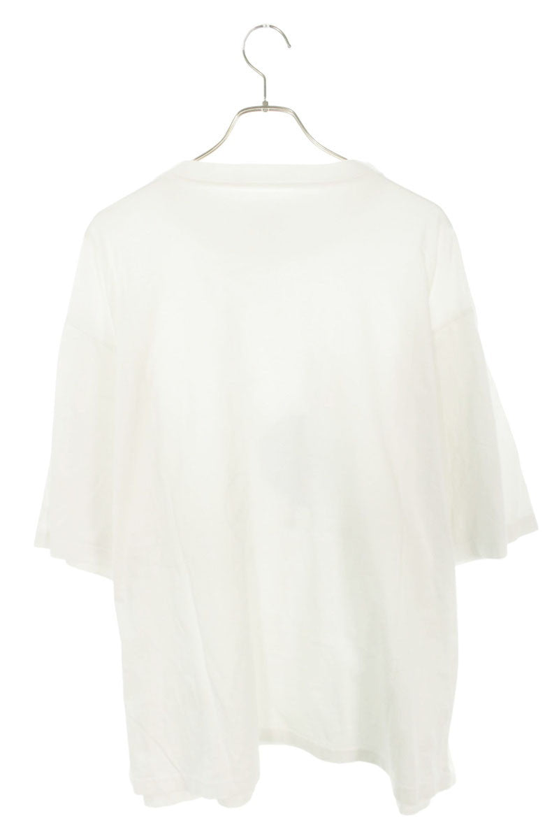 BALENCIAGA Planet Print Double Sleeve T-Shirt White Size M