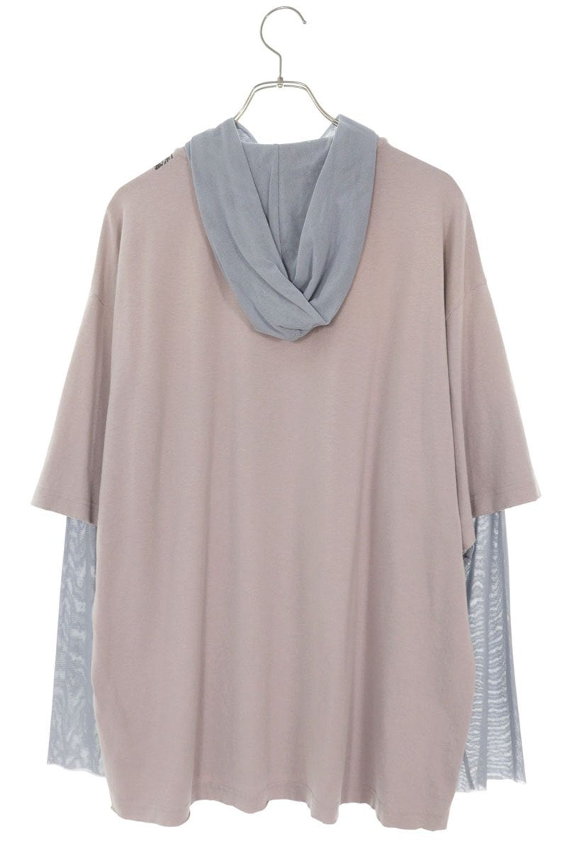 ACNE STUDIOS Layered Hooded T-Shirt Gray Size M