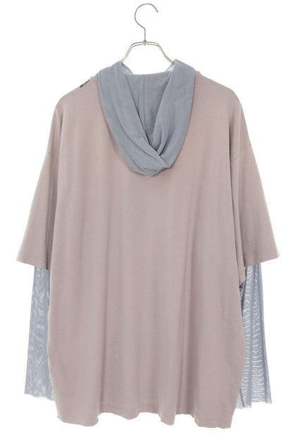 ACNE STUDIOS Layered Hooded T-Shirt Gray Size M