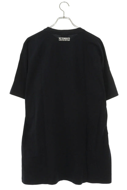 VETEMENTS Movie Print Oversized T-Shirt Black Cotton Size XS