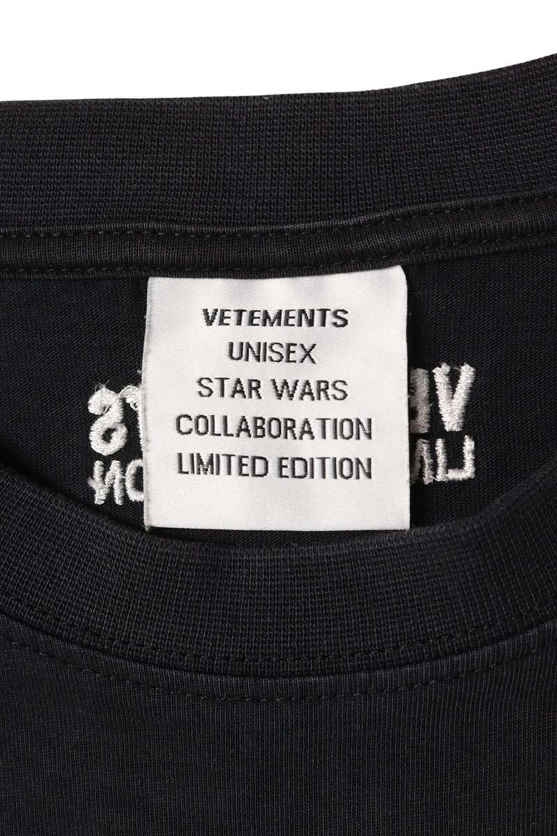 VETEMENTS Movie Print Oversized T-Shirt Black Cotton Size XS