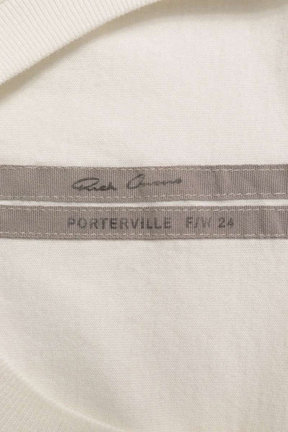 Rick Owens Cotton Oversized T-Shirt White Size XXL