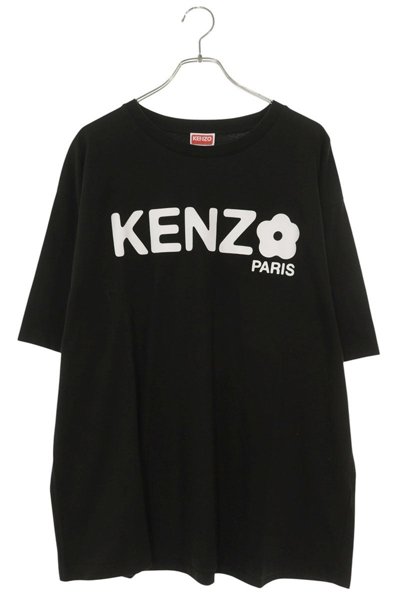 KENZO Logo Print Cotton T-Shirt Black Size XL