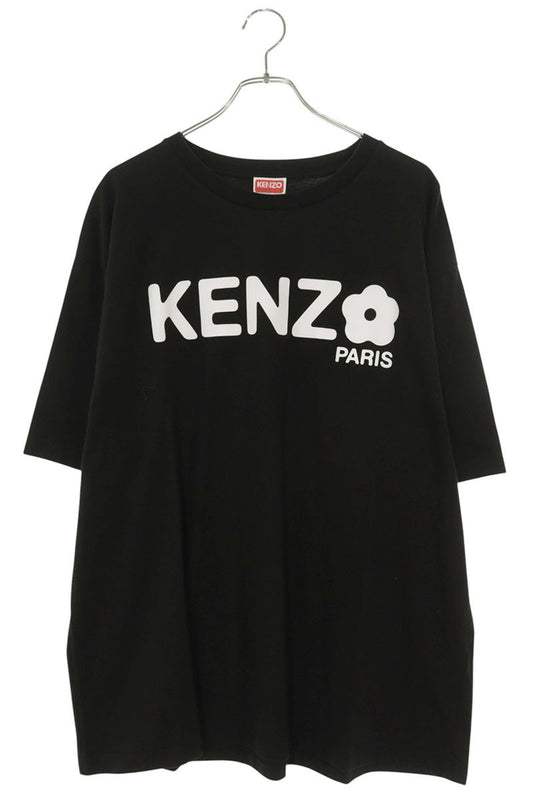 KENZO Logo Print Cotton T-Shirt Black Size XL