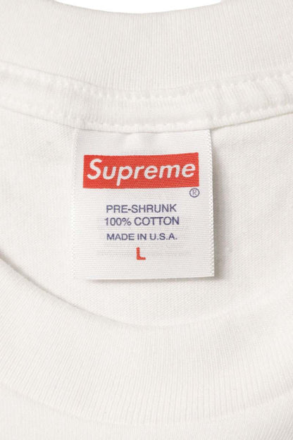 SUPREME White MONT BLANC Cotton Tee Size L