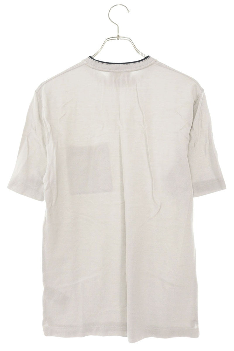 HERMES Front Pocket Cotton T-Shirt Grey Size XS