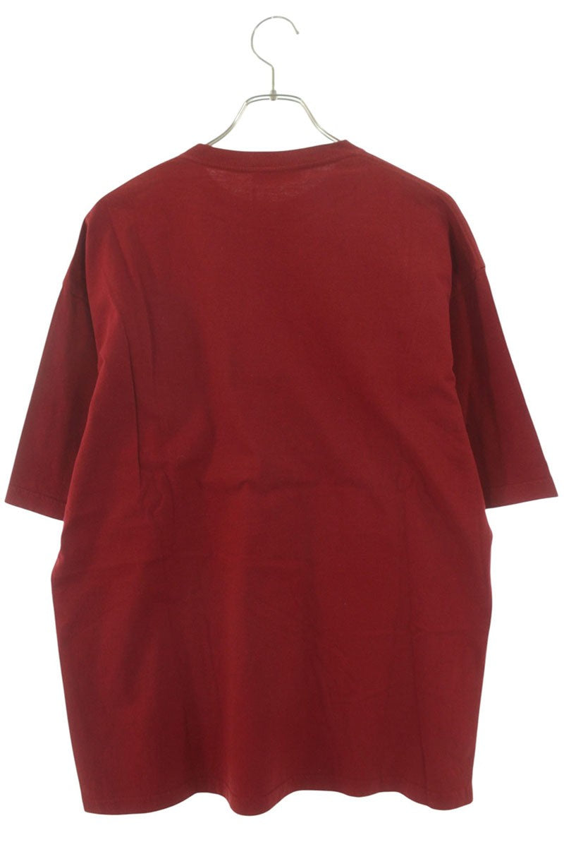 BALENCIAGA BB Logo Print T-Shirt Red Size XS