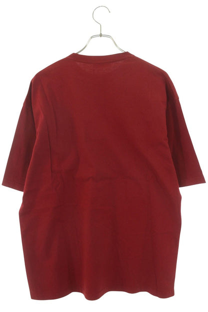 BALENCIAGA BB Logo Print T-Shirt Red Size XS
