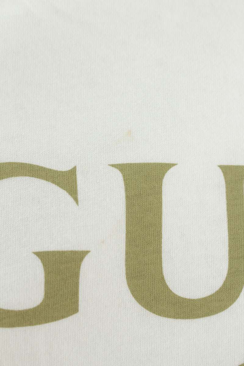 GUCCI Vintage Logo Print Cotton T-Shirt White Size L