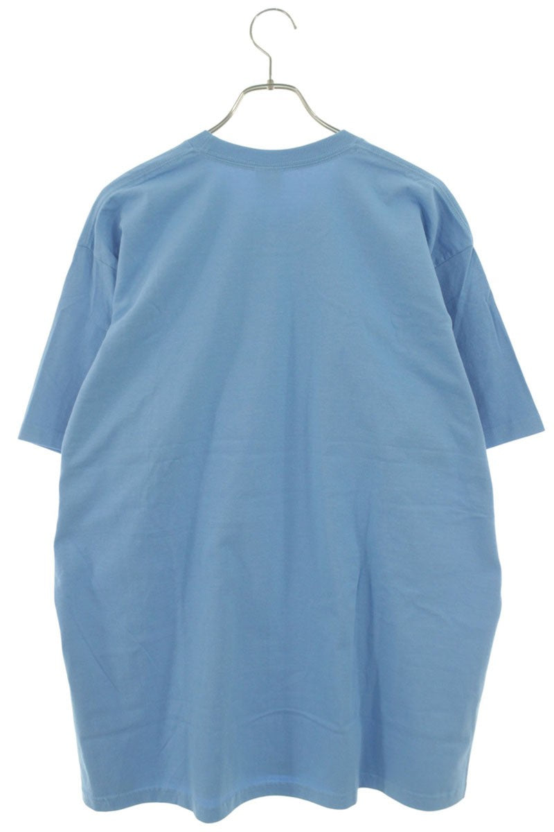 SUPREME 24SS Paris Logo Print Cotton Tee Light Blue Size XL