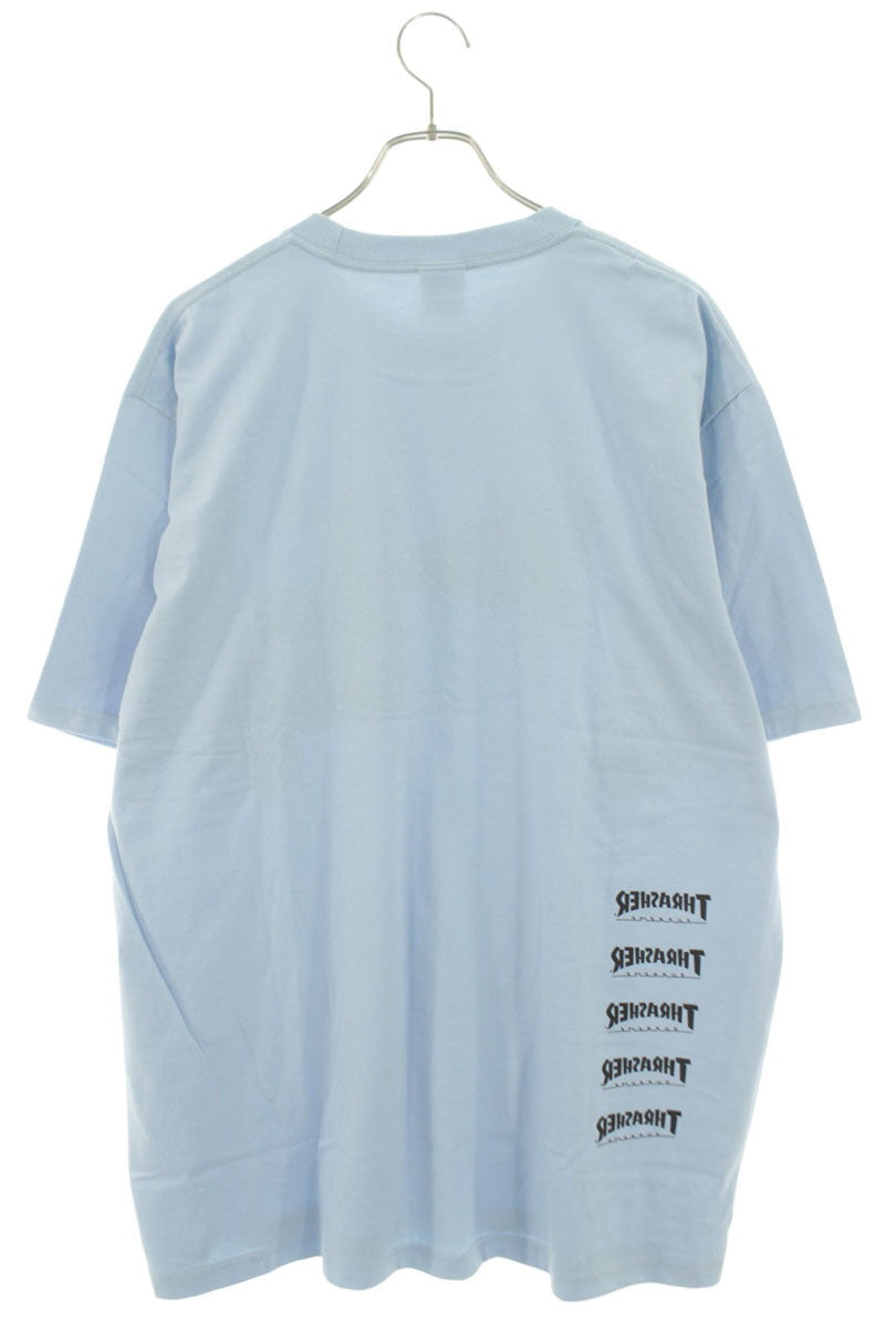 SUPREME 24AW Thrasher Back Tail Print Tee Light Blue Size XL