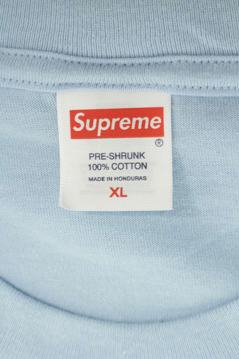 SUPREME 24AW Thrasher Back Tail Print Tee Light Blue Size XL