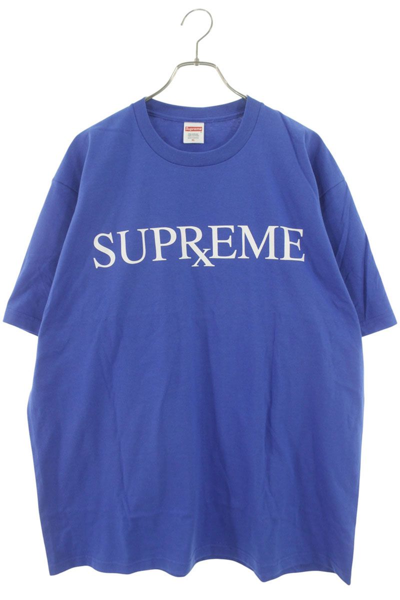 SUPREME 25AW Rx Logo Print Cotton Tee Blue Size XL