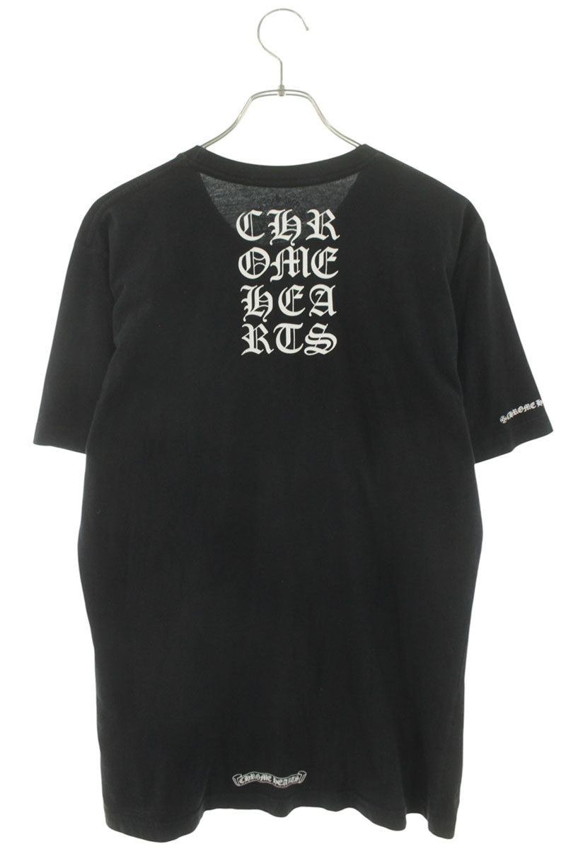 Chrome Hearts Back Text Print Tee Black Size M