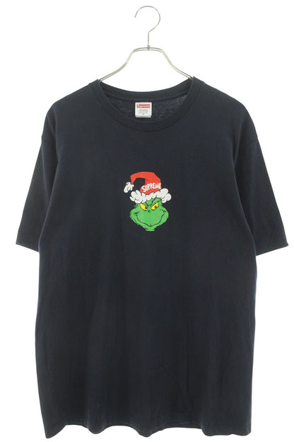 SUPREME 24AW Grinch Logo Print Cotton Tee Navy Size M