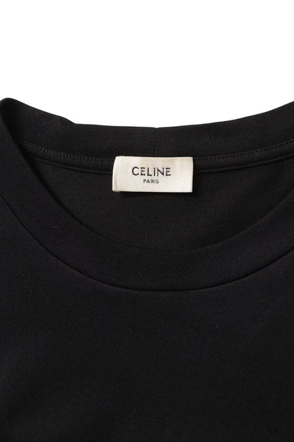 CELINE Logo Print Loose Fit T-Shirt Black Size S