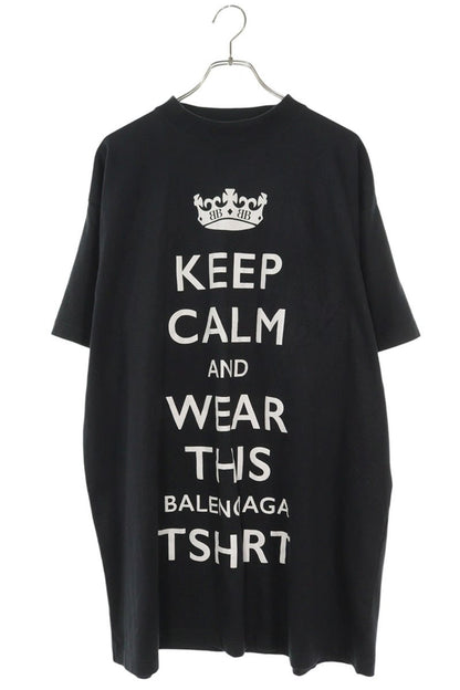 BALENCIAGA Oversized Letter Logo Print T-Shirt Size 2