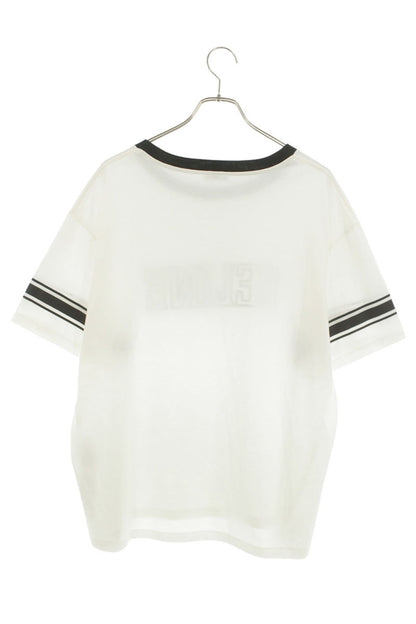 CELINE White Cotton Logo Print Loose Fit T-Shirt Size XXL
