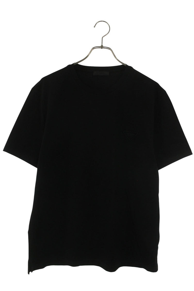 PRADA Triangle Logo Embroidered T-Shirt Black Size XL