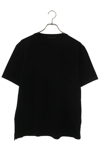 PRADA Triangle Logo Embroidered T-Shirt Black Size XL